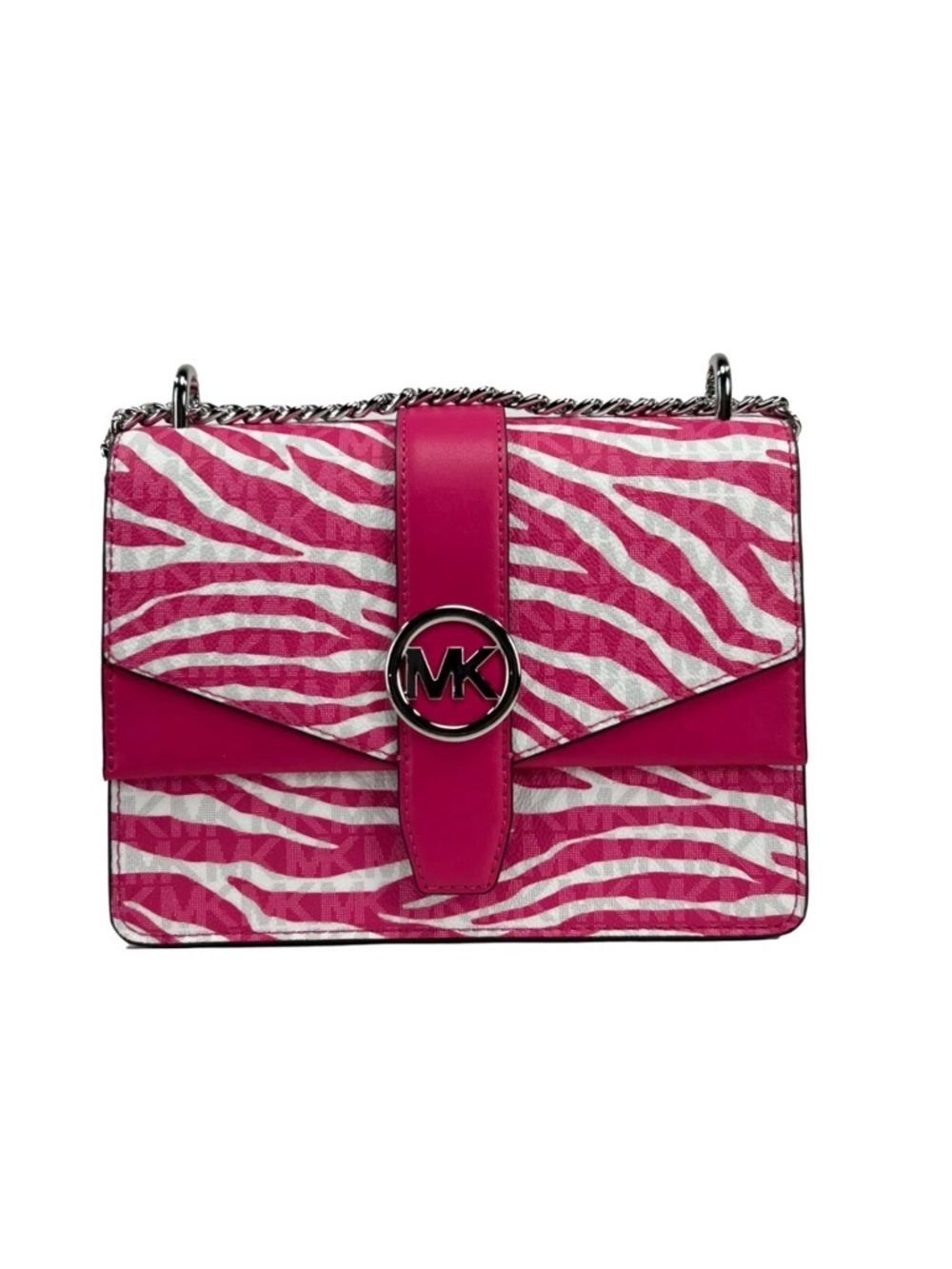 MICHAEL KORS Pink Zebra-Print Shoulder Bag NWT